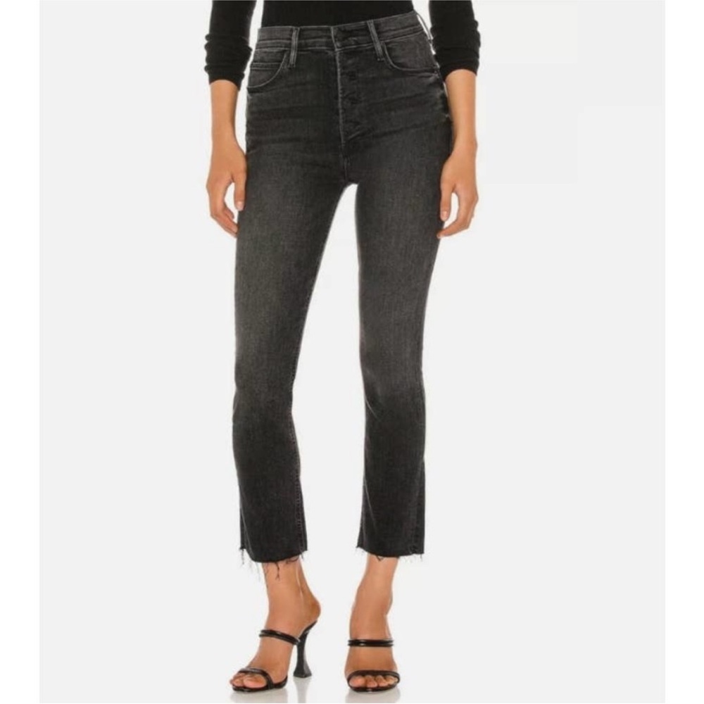 MOTHER The Pixie Dazzler Ankle Fray Jeans in Night Shadow Wash Size 25